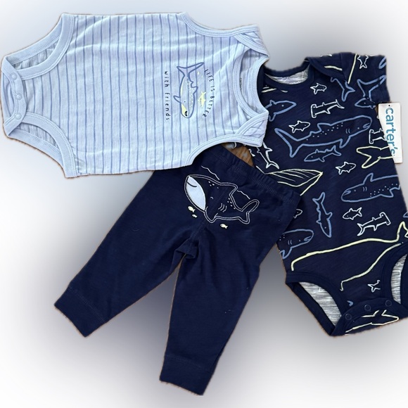 Carter’s | NWT | 3 Piece | Short Sleeves | Onesies and Pants | 0-3 Months - Picture 7 of 7